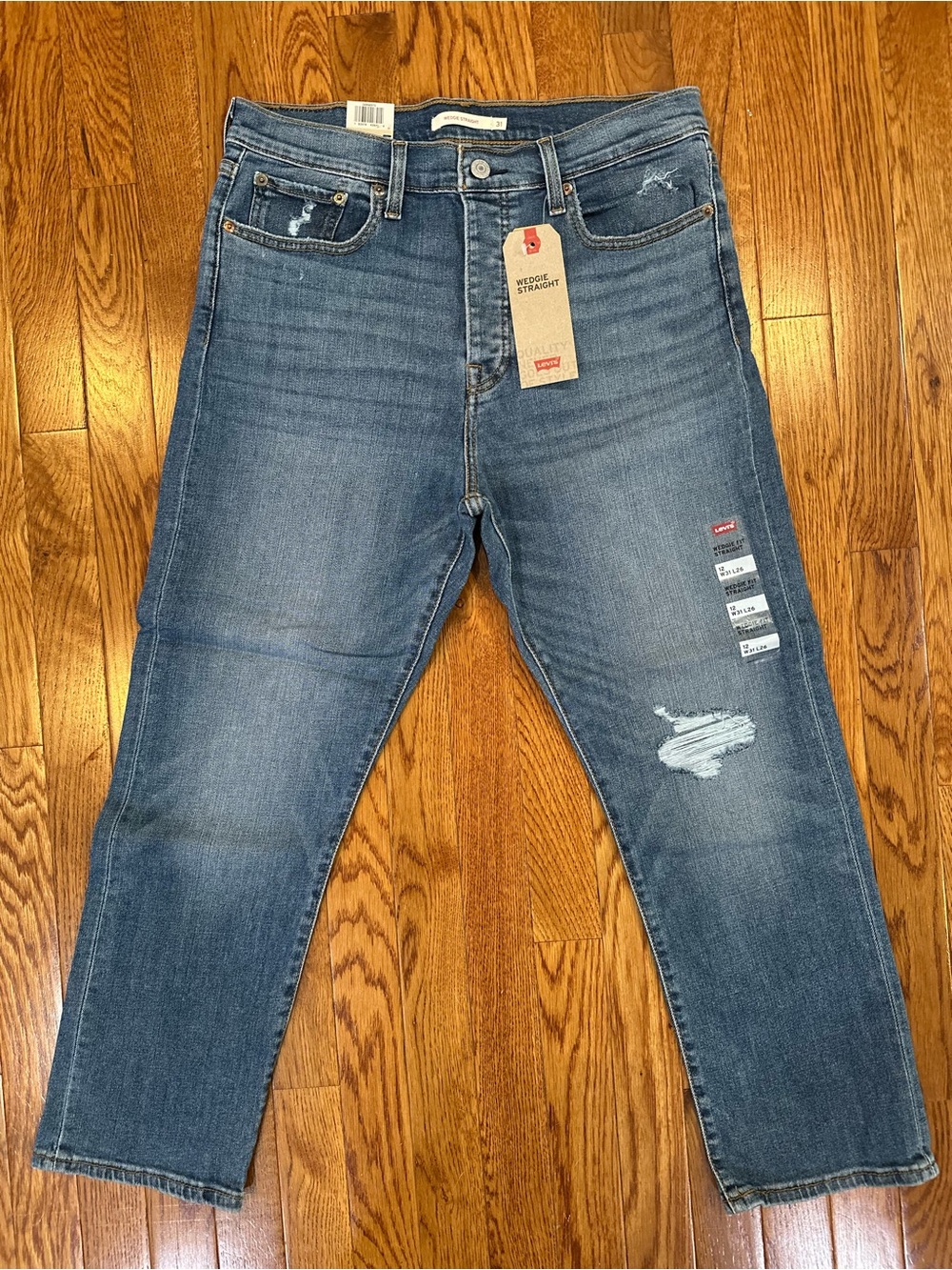 Levi’s wedgie straight leg jeans women’s size 31/26 NWT